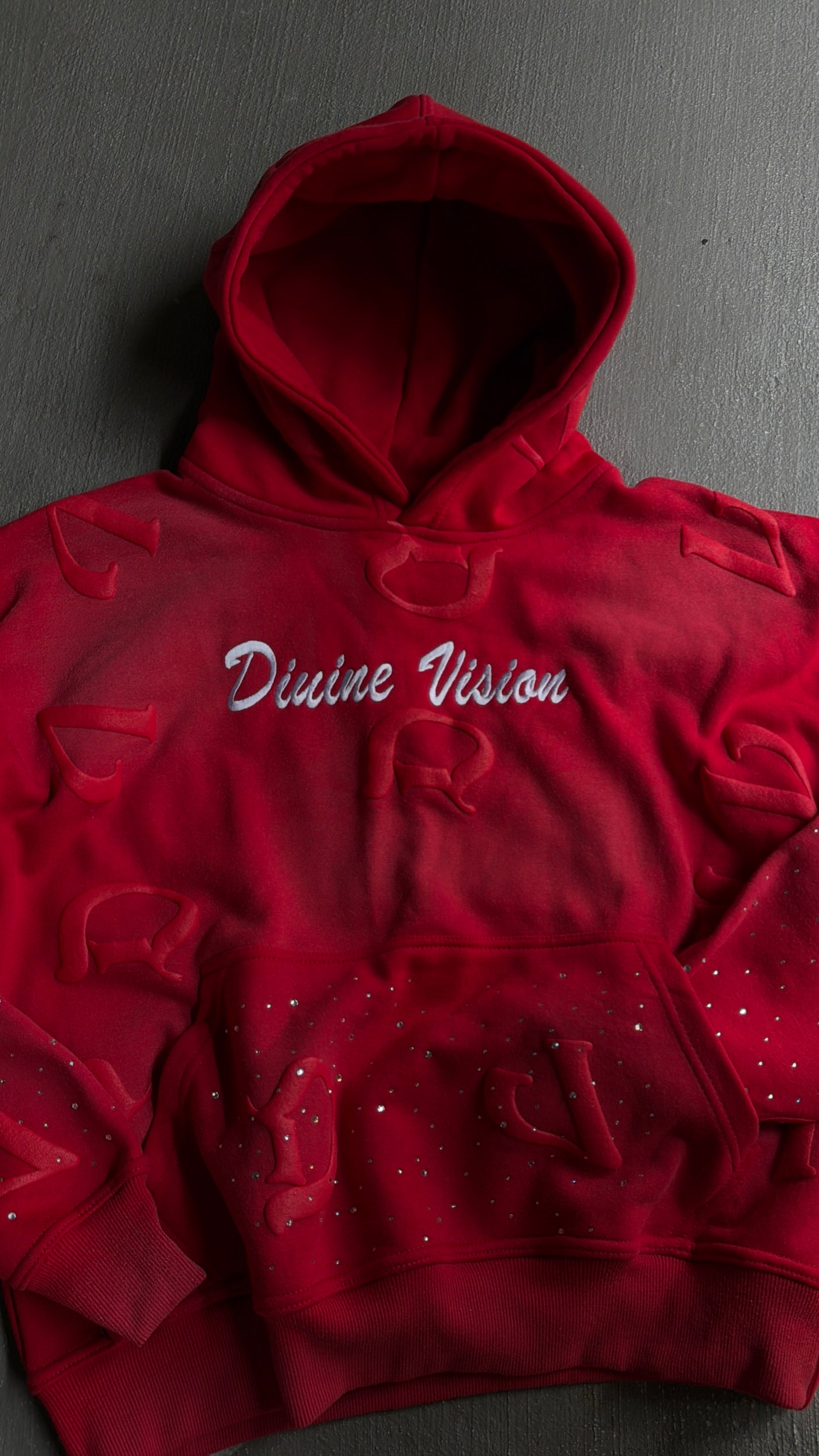 Red “DV” Hoodie