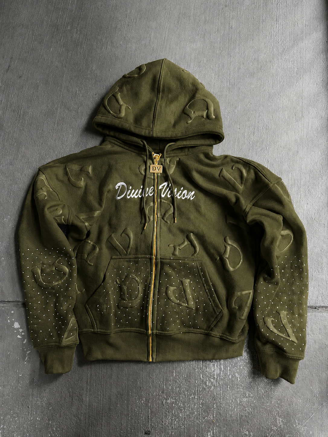 Olive Green DV Letterprint Jacket