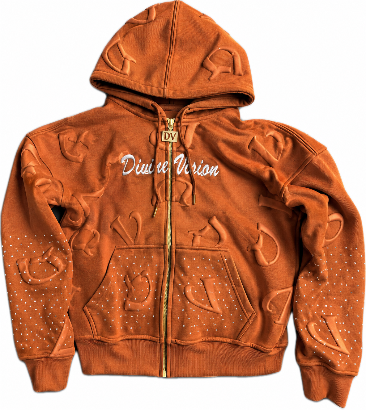 Orange “DV” Letterprint Jacket