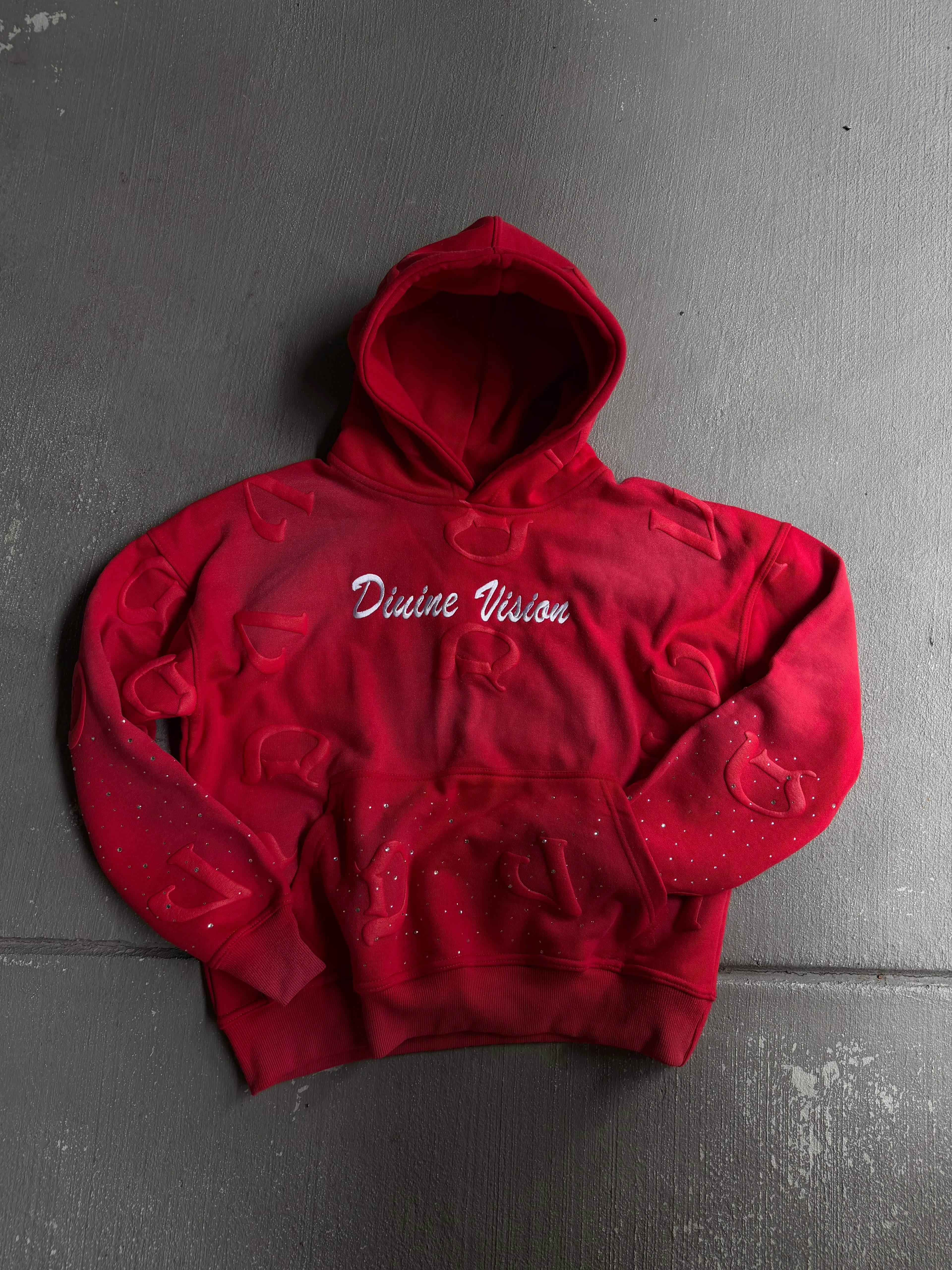 Red “DV” Hoodie