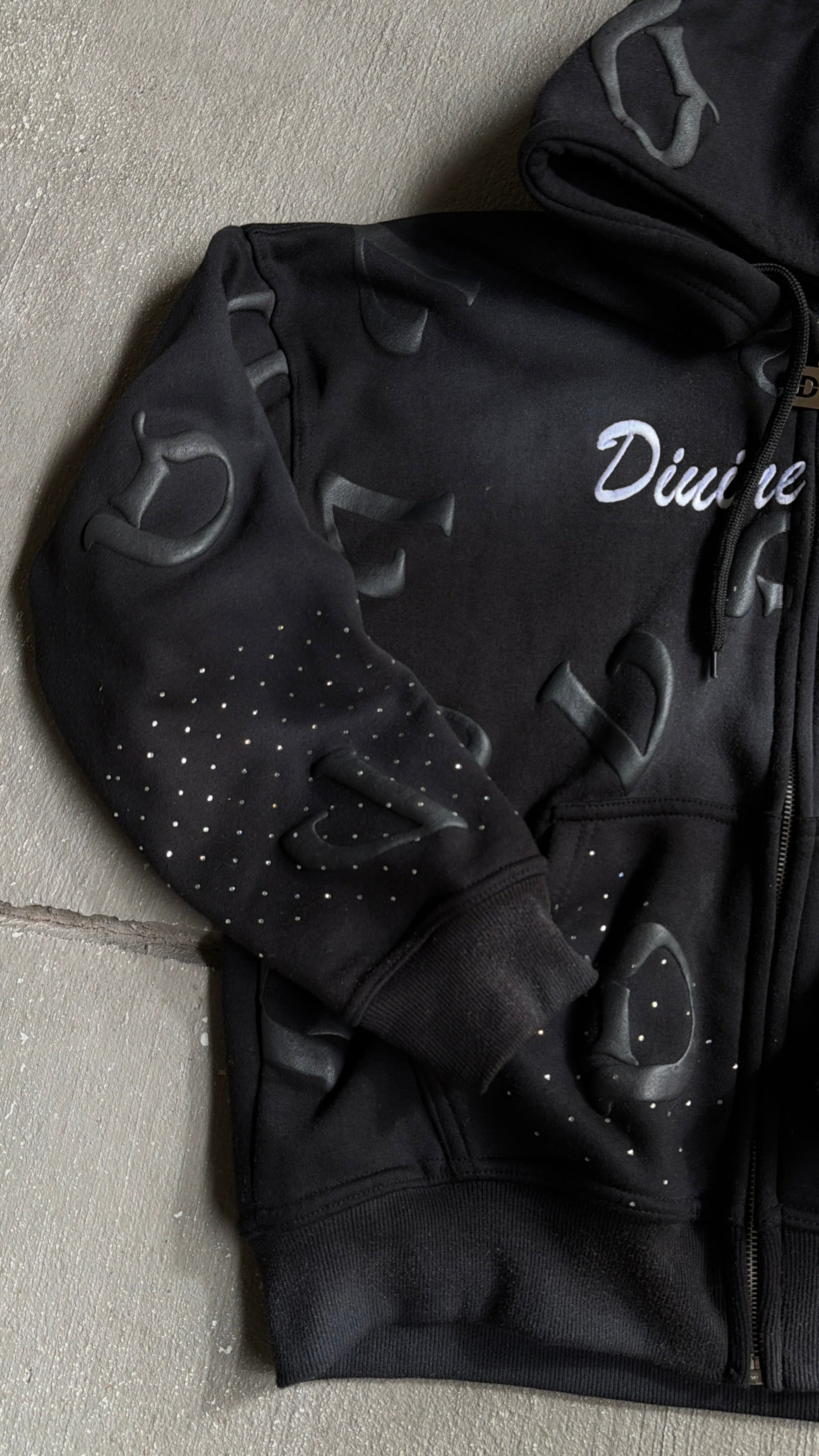 Black “DV” Zip Up