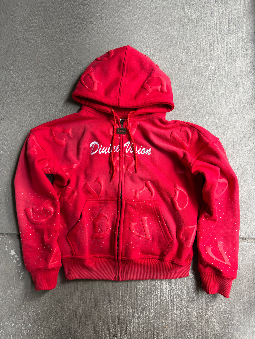 Red “DV” Zip Up