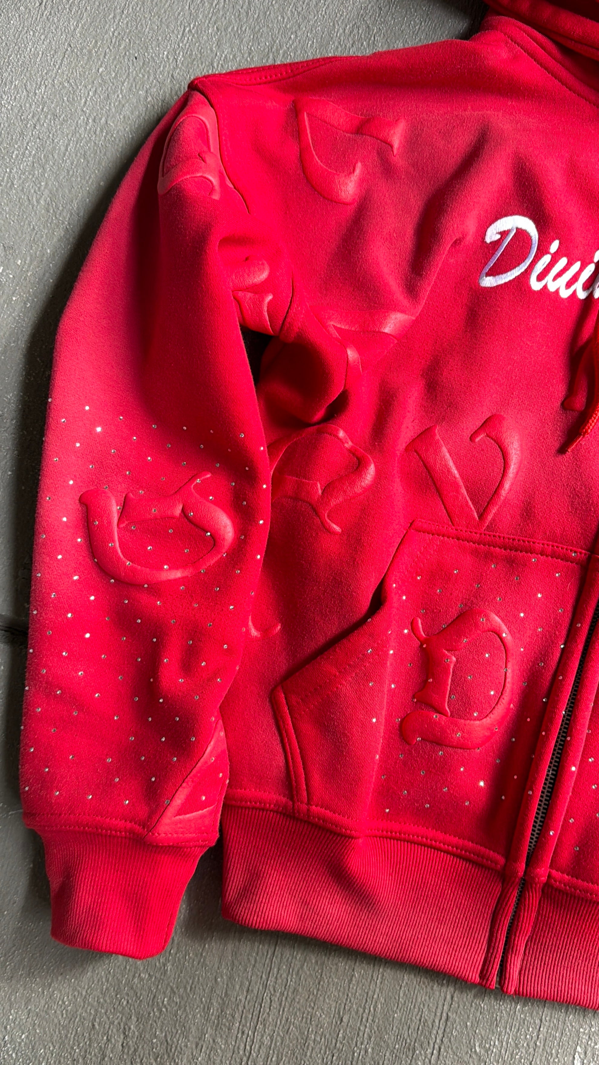 Red “DV” Zip Up