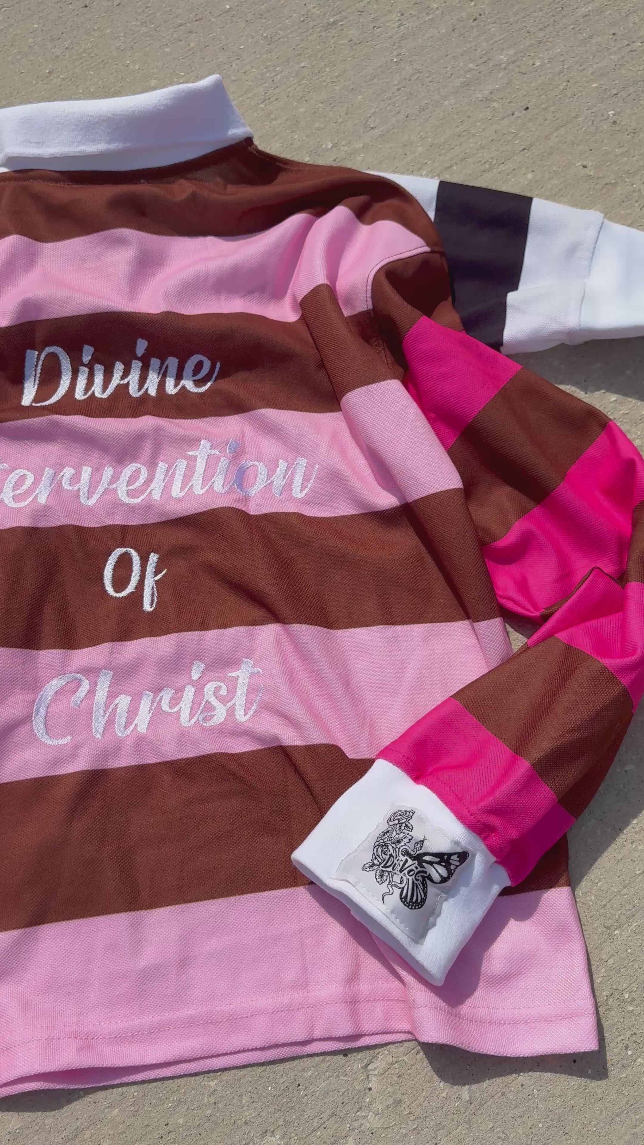 Divine Intervention Striped Polo Tee